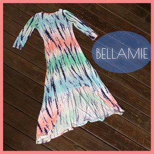 BELLAMIE Tie-Dye High-Low Maxi Dress